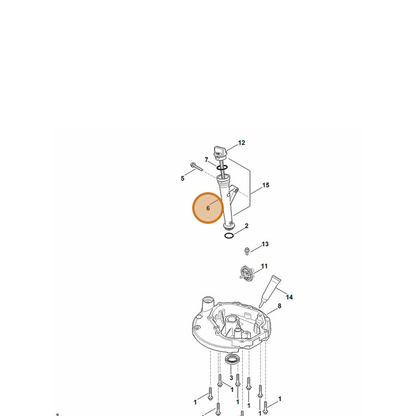 STIHL part 0002-350-1701 — IPL diagram snippet (6x zoom, amber highlight)