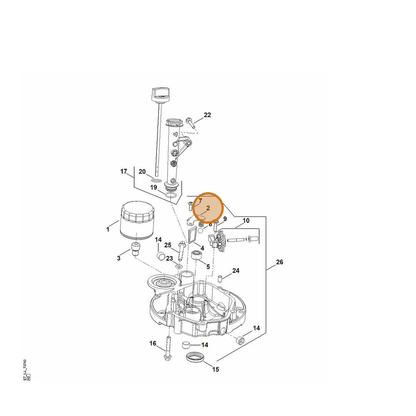 STIHL part 0002-350-6500 — IPL diagram snippet (6x zoom, amber highlight)