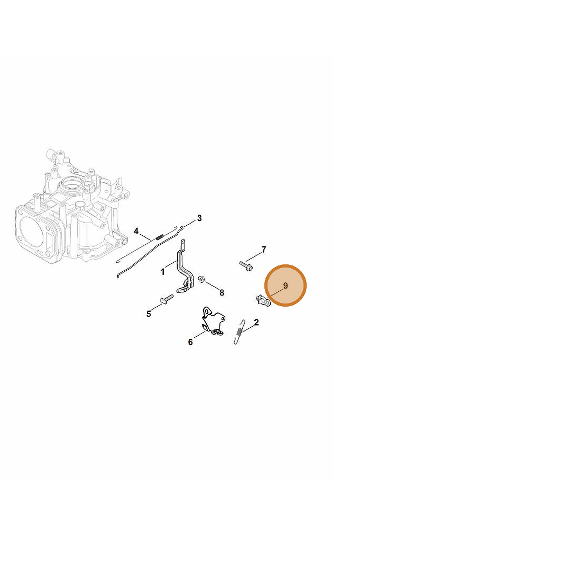 STIHL part 0002-358-7902 — IPL diagram snippet (6x zoom, amber highlight)