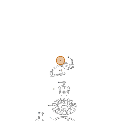 STIHL part 0002-400-1300 — IPL diagram snippet (6x zoom, amber highlight)