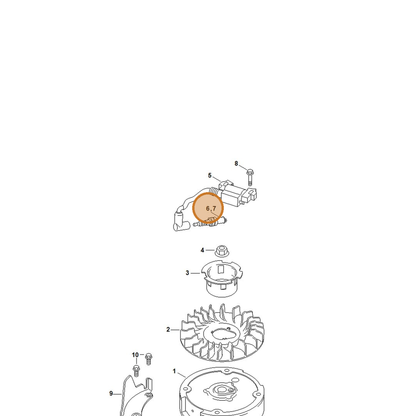 STIHL part 0002-400-7003 — IPL diagram snippet (6x zoom, amber highlight)