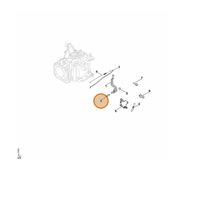 STIHL part 0002-951-9718 — IPL diagram snippet (6x zoom, amber highlight)