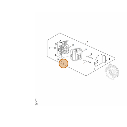 STIHL part 0002-951-9720 — IPL diagram snippet (6x zoom, amber highlight)