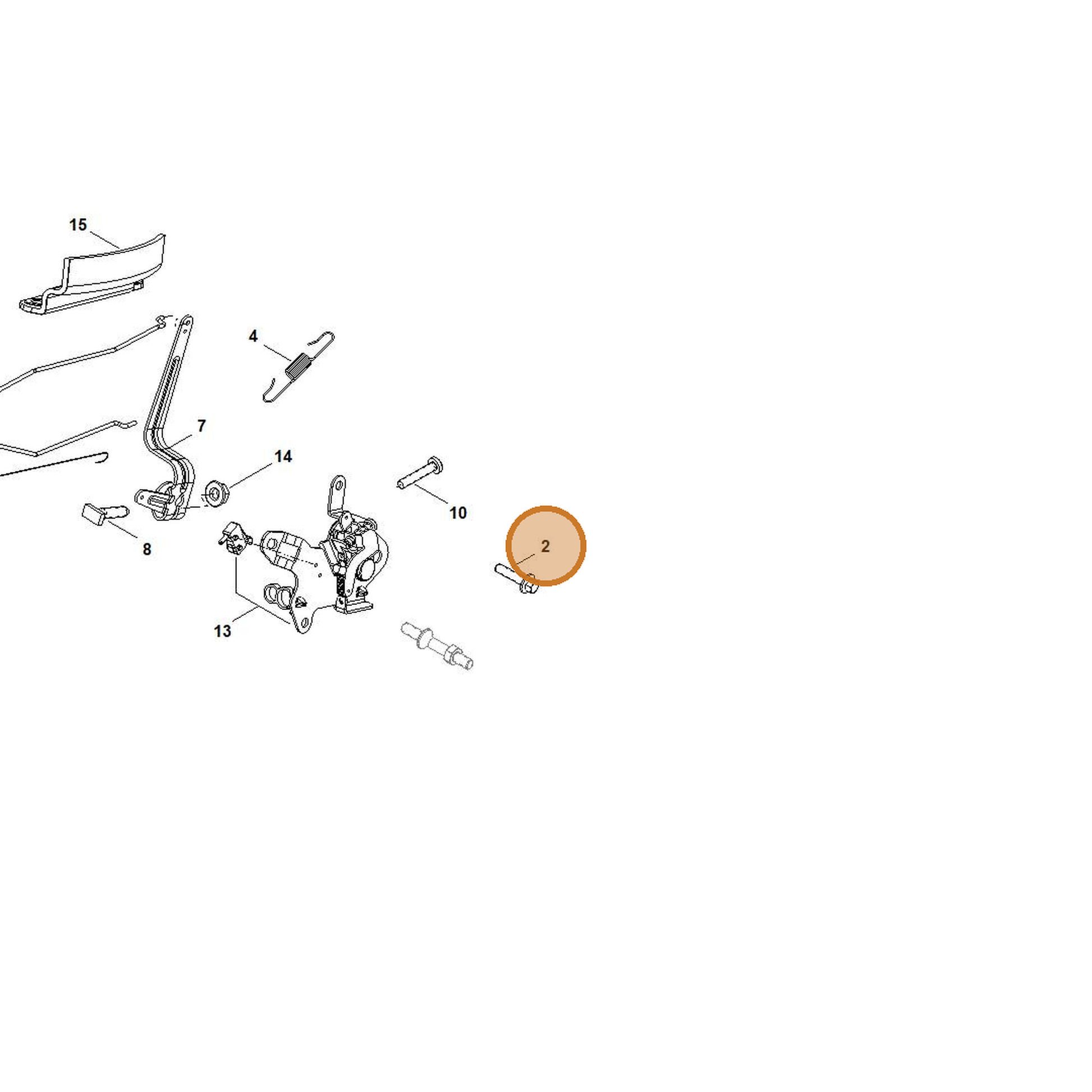STIHL part 0002-951-9722 — IPL diagram snippet (6x zoom, amber highlight)