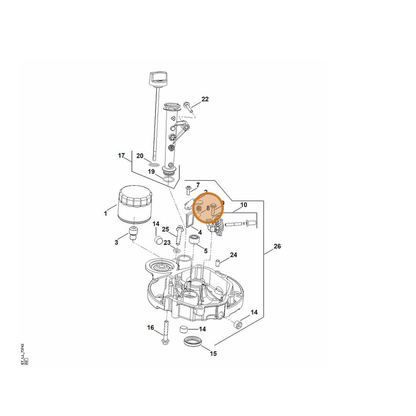 STIHL part 0002-987-0200 — IPL diagram snippet (6x zoom, amber highlight)