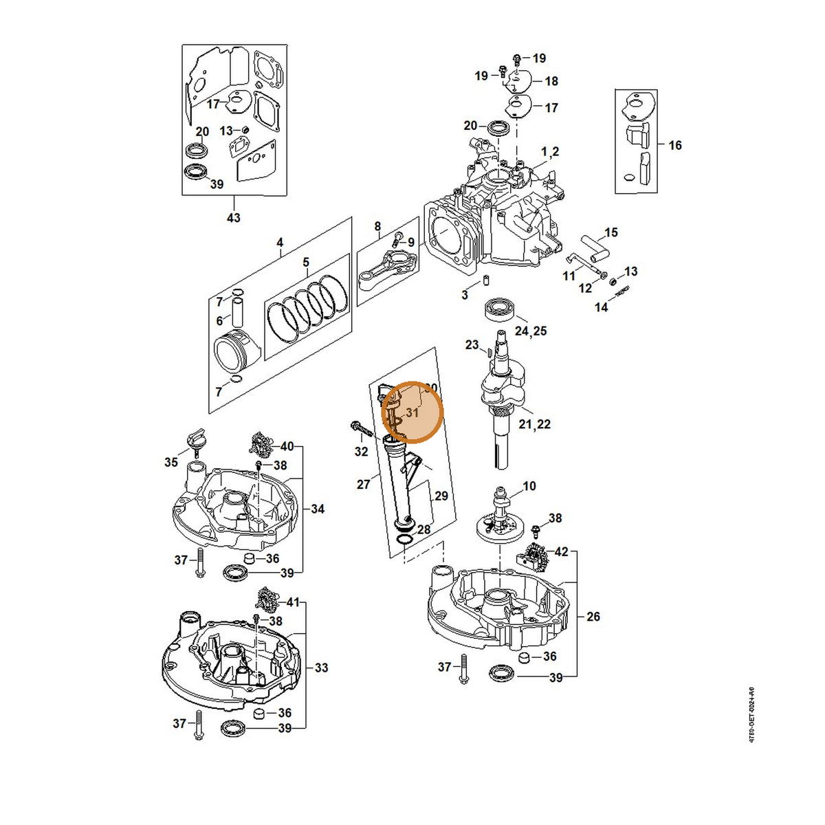 STIHL part 0002-992-5502 — IPL diagram snippet (6x zoom, amber highlight)