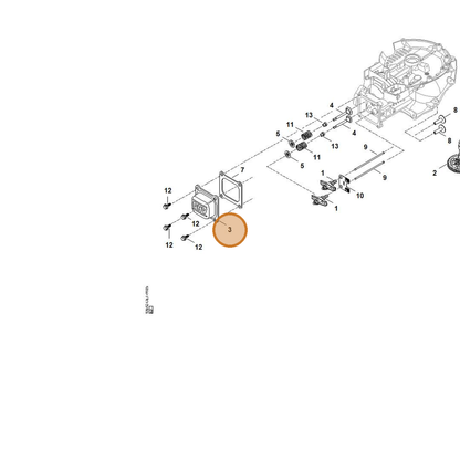 STIHL part 0004-025-1100 — IPL diagram snippet (6x zoom, amber highlight)