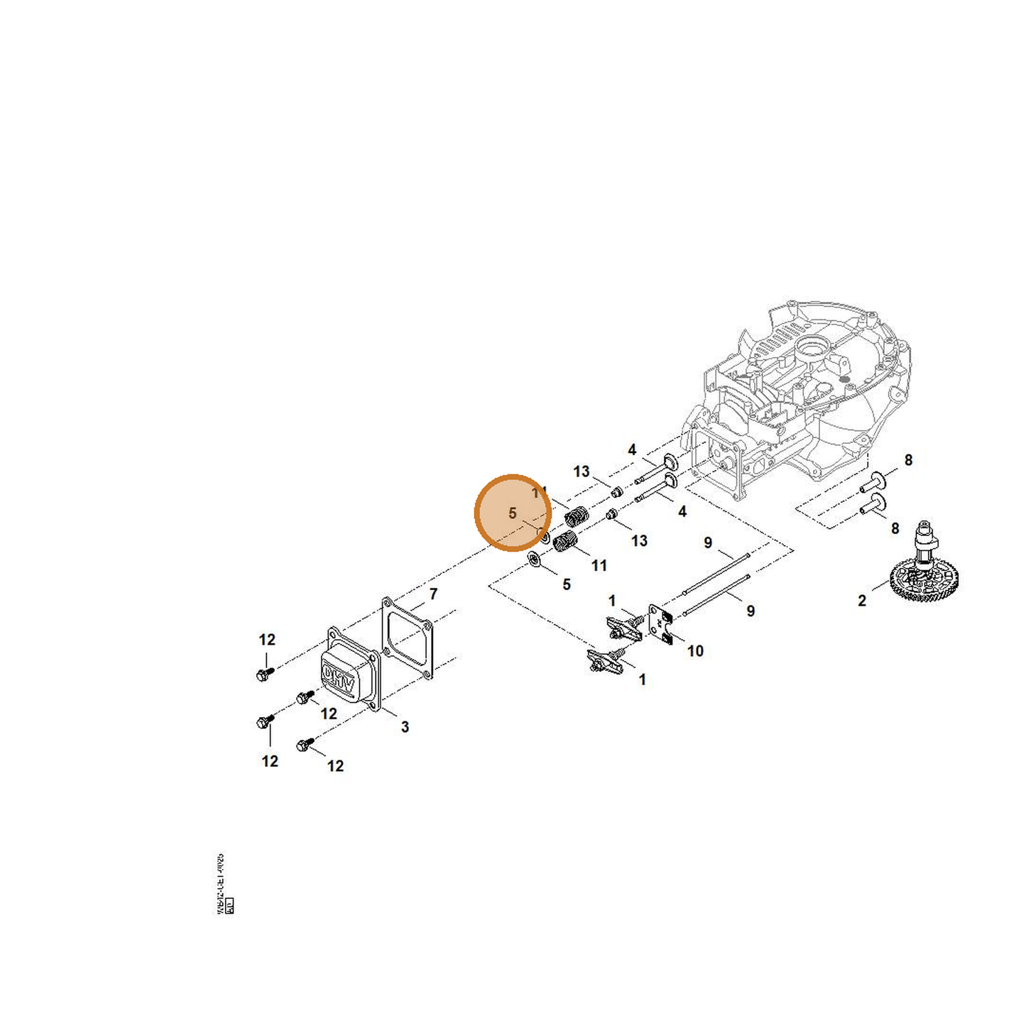 STIHL part 0004-025-3000 — IPL diagram snippet (6x zoom, amber highlight)