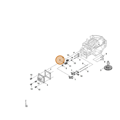 STIHL part 0004-025-3000 — IPL diagram snippet (6x zoom, amber highlight)
