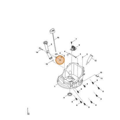 STIHL part 0004-028-1705 — IPL diagram snippet (6x zoom, amber highlight)