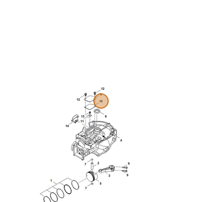 STIHL part 0004-029-0525 — IPL diagram snippet (6x zoom, amber highlight)