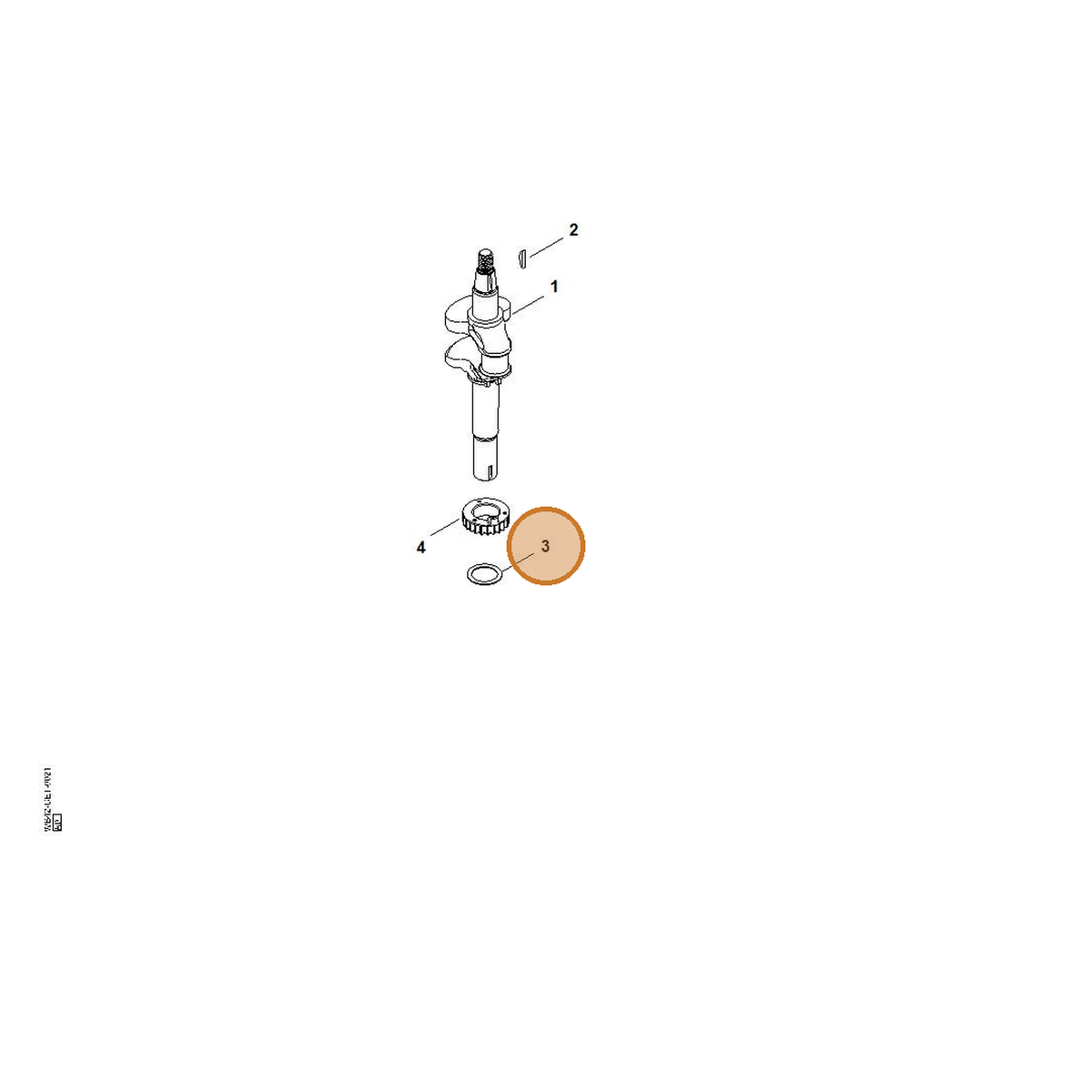 STIHL part 0004-036-0301 — IPL diagram snippet (6x zoom, amber highlight)