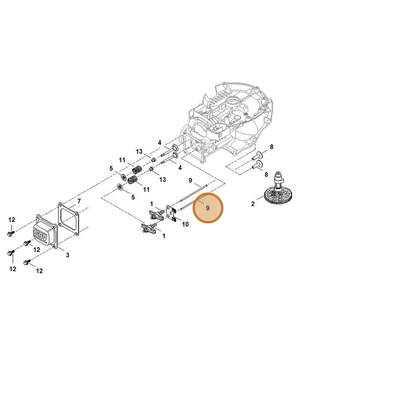 STIHL part 0004-038-0105 — IPL diagram snippet (6x zoom, amber highlight)