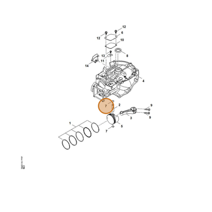 STIHL part 0004-038-0600 — IPL diagram snippet (6x zoom, amber highlight)