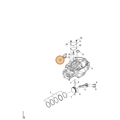 STIHL part 0004-082-0410 — IPL diagram snippet (6x zoom, amber highlight)