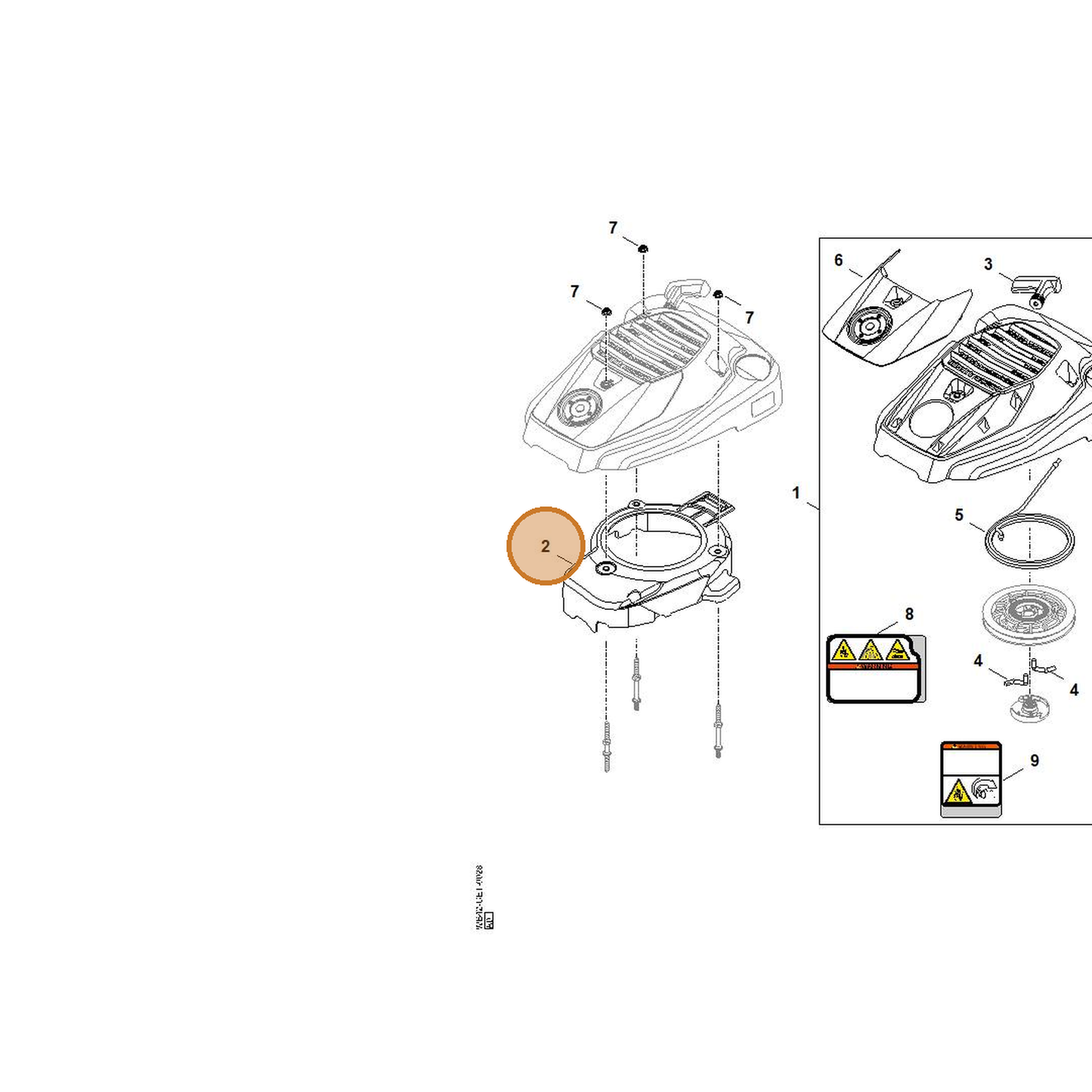 STIHL part 0004-084-1003 — IPL diagram snippet (6x zoom, amber highlight)