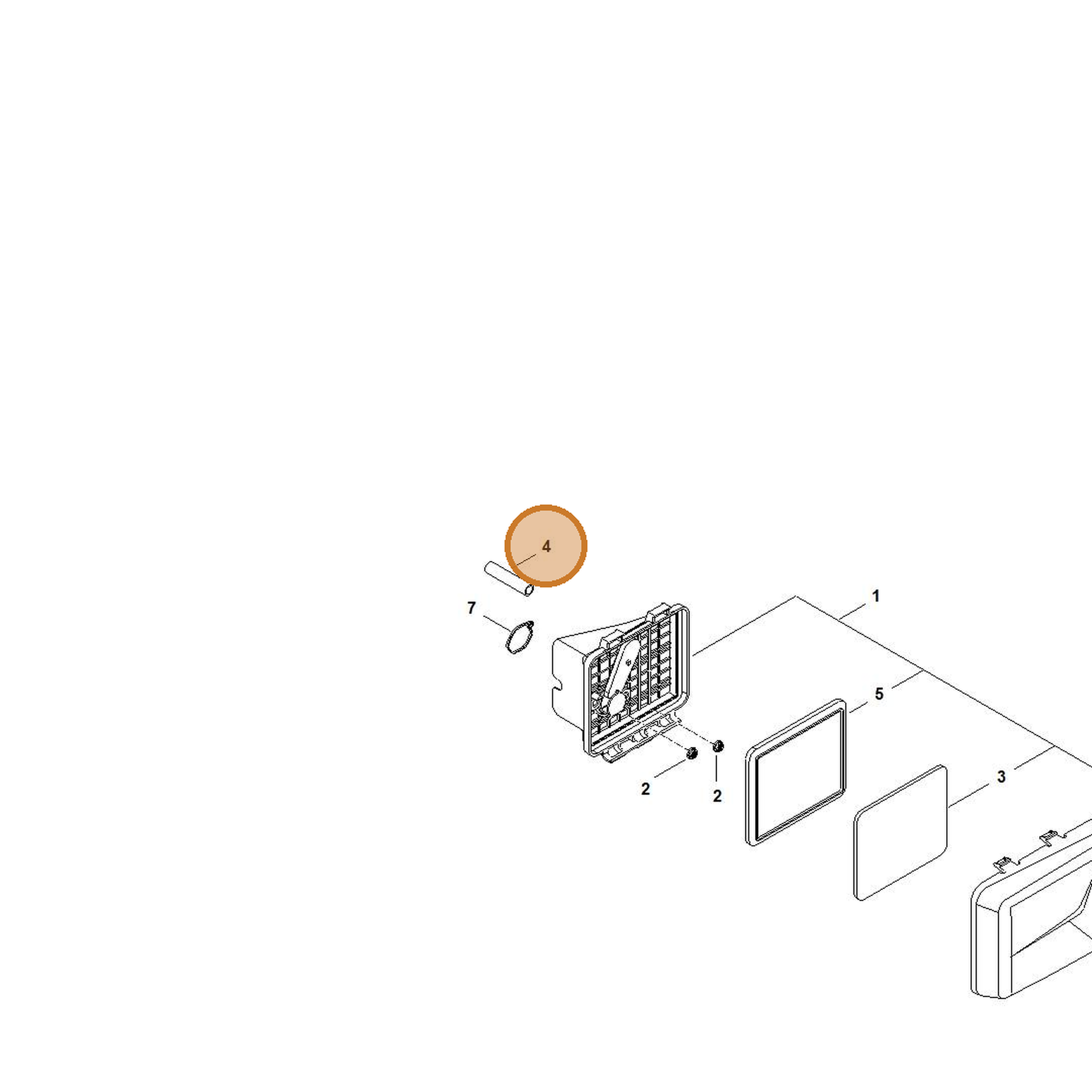 STIHL part 0004-121-8800 — IPL diagram snippet (6x zoom, amber highlight)