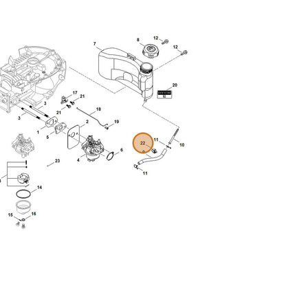 STIHL part 0004-122-2500 — IPL diagram snippet (6x zoom, amber highlight)