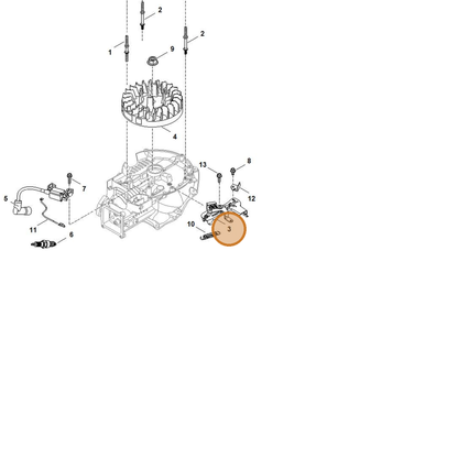 STIHL part 0004-160-1005 — IPL diagram snippet (6x zoom, amber highlight)