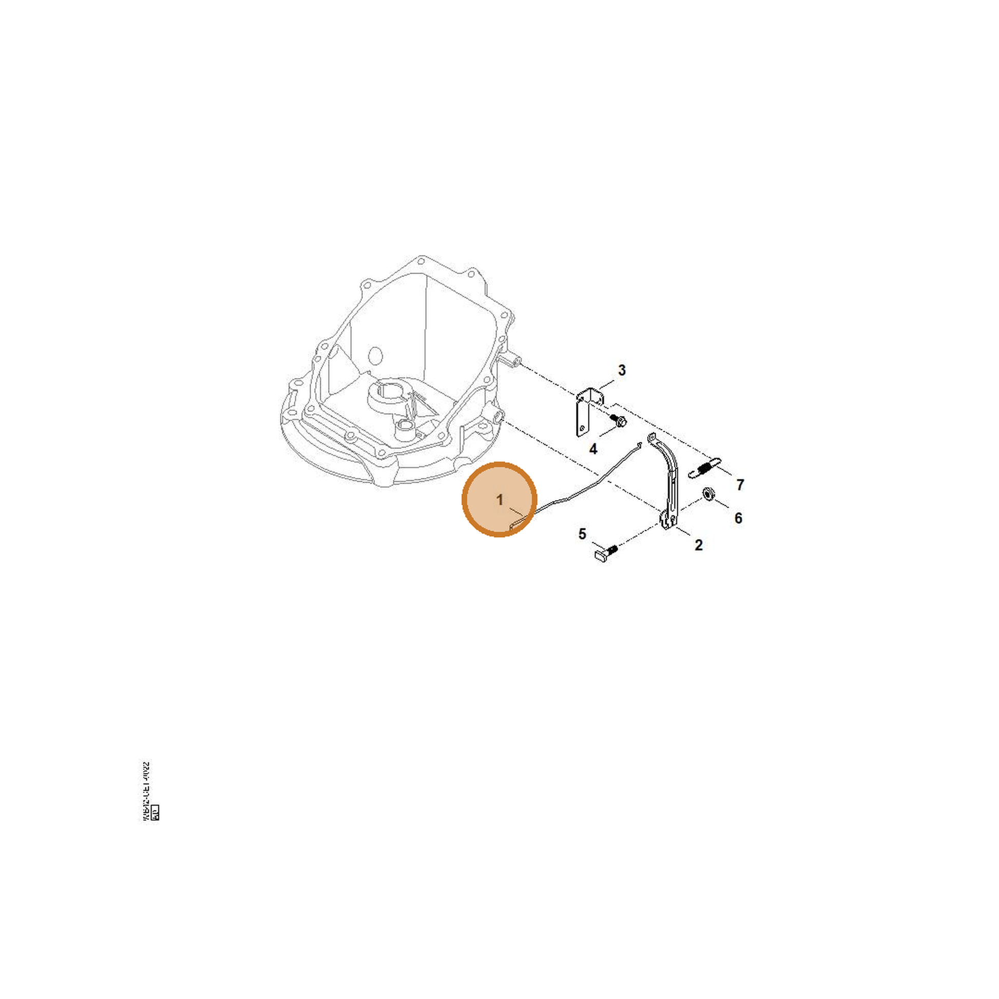 STIHL part 0004-182-1500 — IPL diagram snippet (6x zoom, amber highlight)
