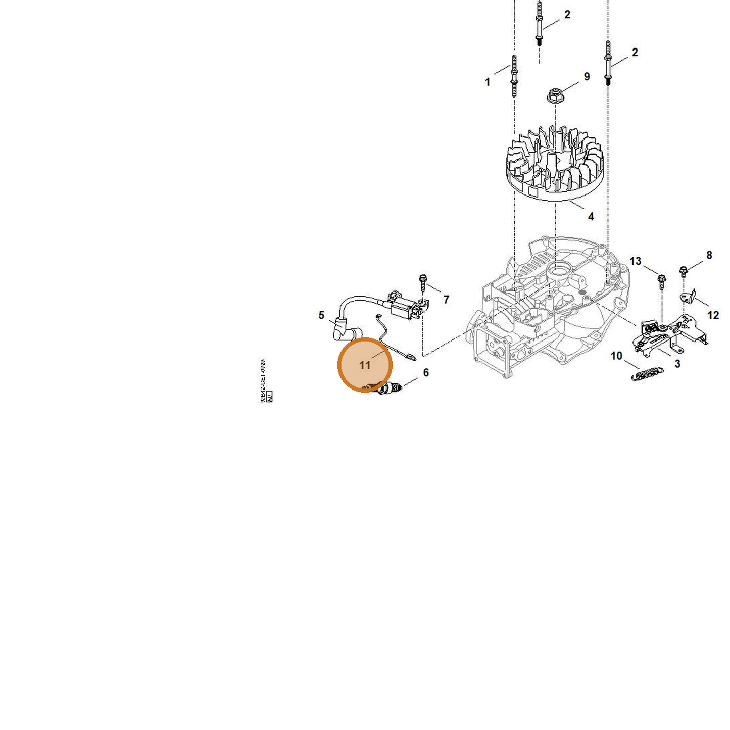 STIHL part 0004-440-0300 — IPL diagram snippet (6x zoom, amber highlight)