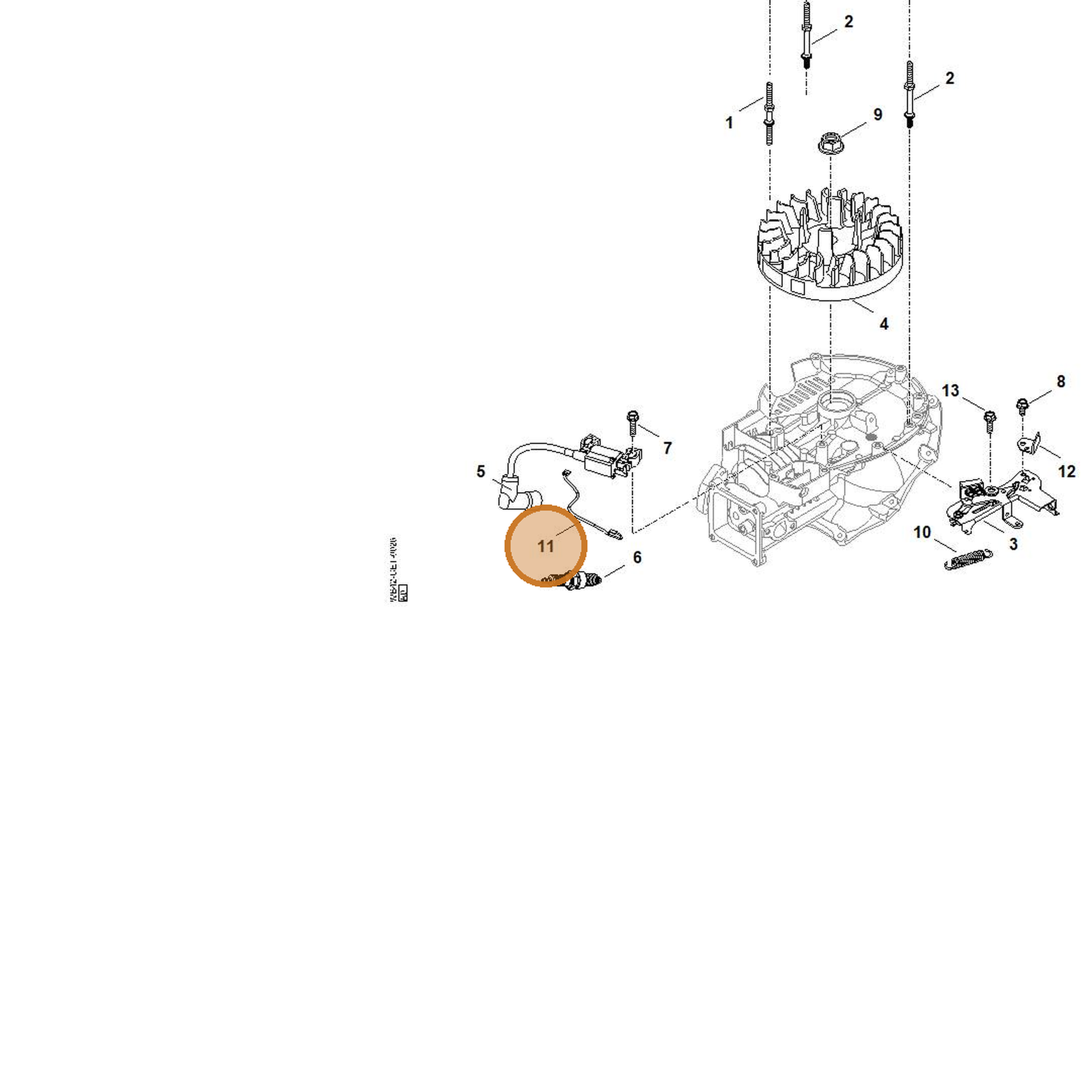 STIHL part 0004-440-0300 — IPL diagram snippet (6x zoom, amber highlight)
