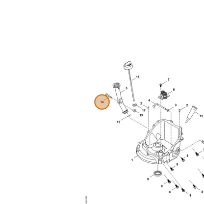 STIHL part 0004-951-0837 — IPL diagram snippet (6x zoom, amber highlight)