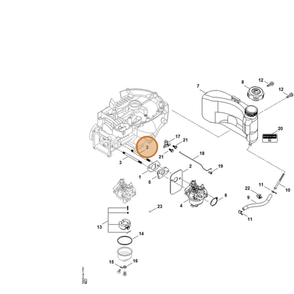 STIHL part 0004-953-6600 — IPL diagram snippet (6x zoom, amber highlight)