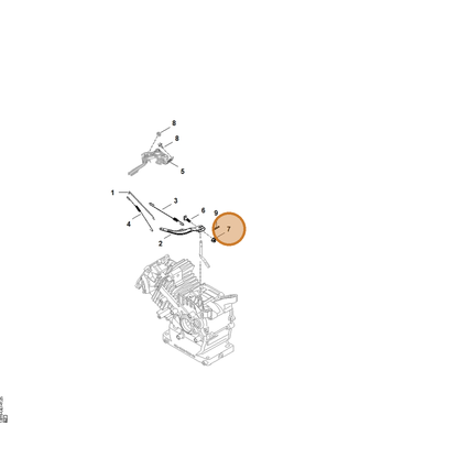 STIHL part 0004-955-0800 — IPL diagram snippet (6x zoom, amber highlight)