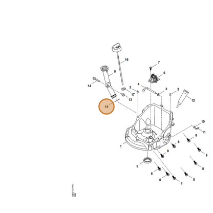 STIHL part 0004-992-5514 — IPL diagram snippet (6x zoom, amber highlight)