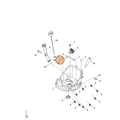 STIHL part 0004-992-5515 — IPL diagram snippet (6x zoom, amber highlight)