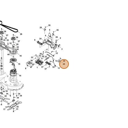 STIHL part 0751-010-7370 — IPL diagram snippet (6x zoom, amber highlight)