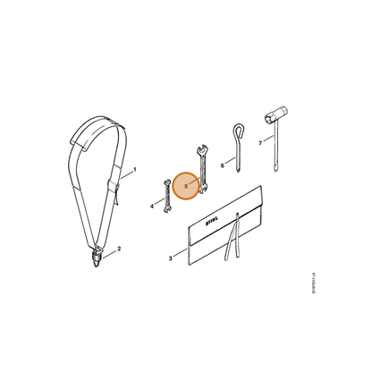 STIHL part 0812-012-1119 — IPL diagram snippet (6x zoom, amber highlight)