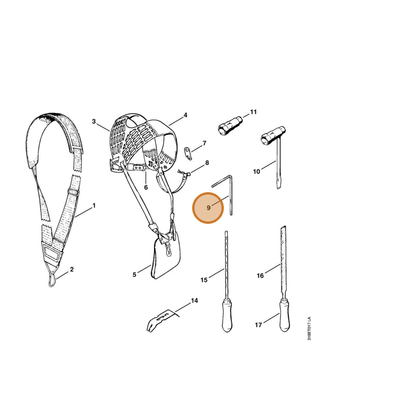 STIHL part 0812-260-1008 — IPL diagram snippet (6x zoom, amber highlight)