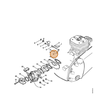 STIHL part 1106-100-0601 — IPL diagram snippet (6x zoom, amber highlight)