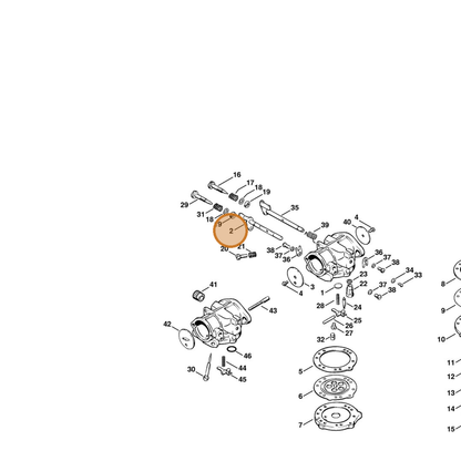 STIHL part 1106-120-7203 — IPL diagram snippet (6x zoom, amber highlight)