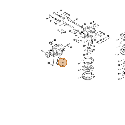 STIHL part 1106-122-3005 — IPL diagram snippet (6x zoom, amber highlight)
