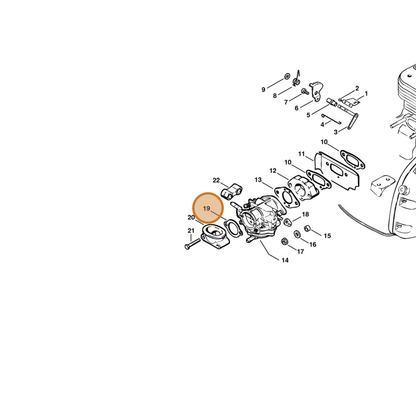 STIHL part 1106-149-1200 — IPL diagram snippet (6x zoom, amber highlight)