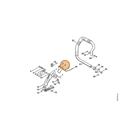 STIHL part 1106-180-1506 — IPL diagram snippet (6x zoom, amber highlight)