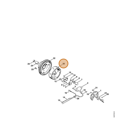 STIHL part 1106-400-1206 — IPL diagram snippet (6x zoom, amber highlight)