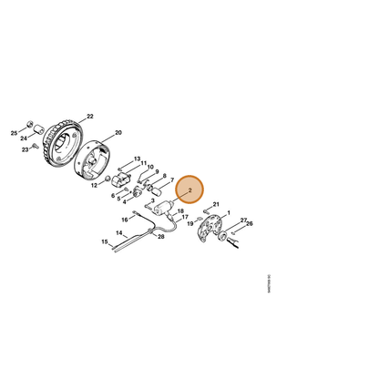 STIHL part 1106-404-3210 — IPL diagram snippet (6x zoom, amber highlight)