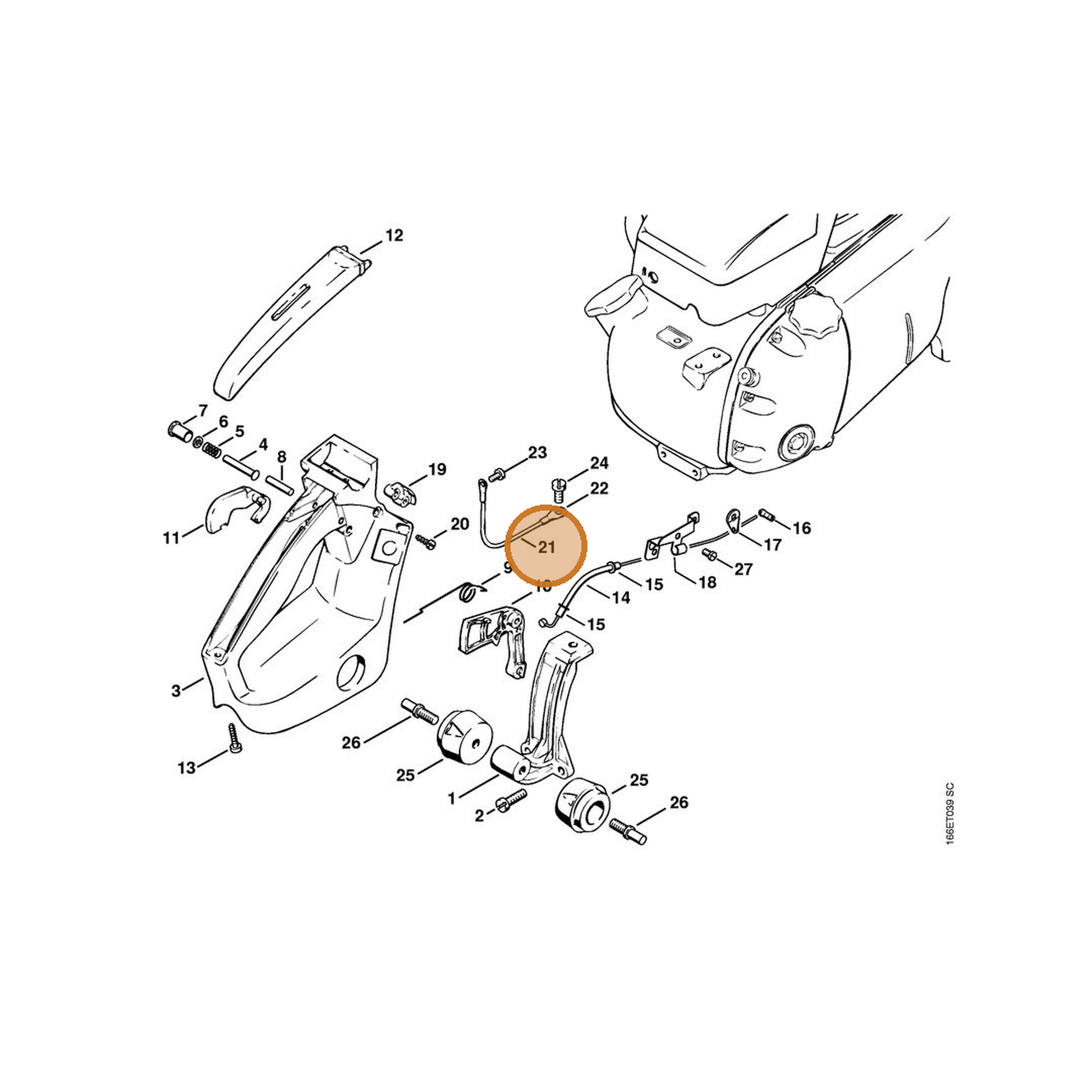STIHL part 1106-440-2202 — IPL diagram snippet (6x zoom, amber highlight)