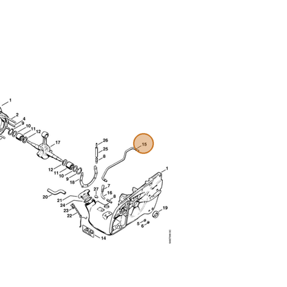 STIHL part 1106-641-3200 — IPL diagram snippet (6x zoom, amber highlight)
