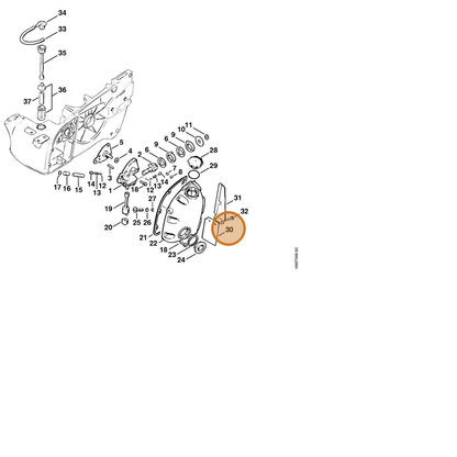 STIHL part 1106-656-2000 — IPL diagram snippet (6x zoom, amber highlight)