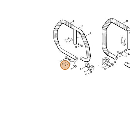 STIHL part 1106-791-7400 — IPL diagram snippet (6x zoom, amber highlight)