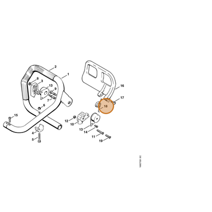 STIHL part 1106-791-8200 — IPL diagram snippet (6x zoom, amber highlight)