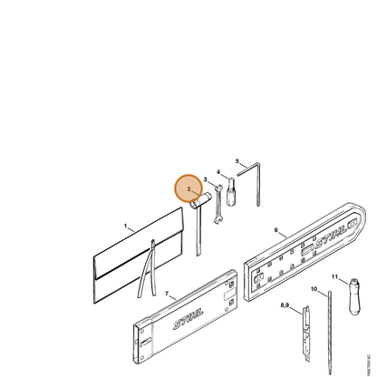 STIHL part 1106-890-3402 — IPL diagram snippet (6x zoom, amber highlight)