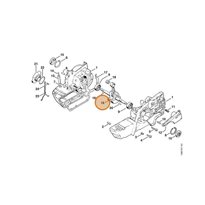 STIHL part 1108-030-0403 — IPL diagram snippet (6x zoom, amber highlight)