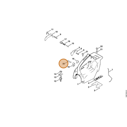 STIHL part 1108-084-4200 — IPL diagram snippet (6x zoom, amber highlight)