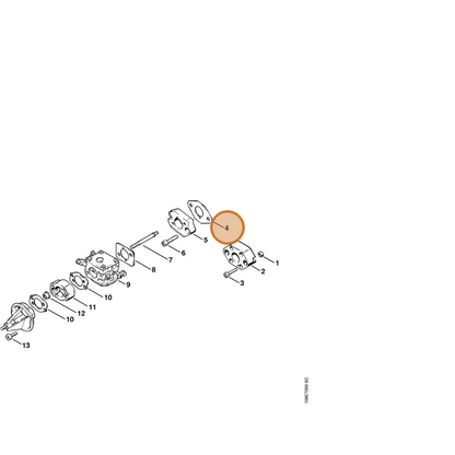 STIHL part 1108-129-1103 — IPL diagram snippet (6x zoom, amber highlight)